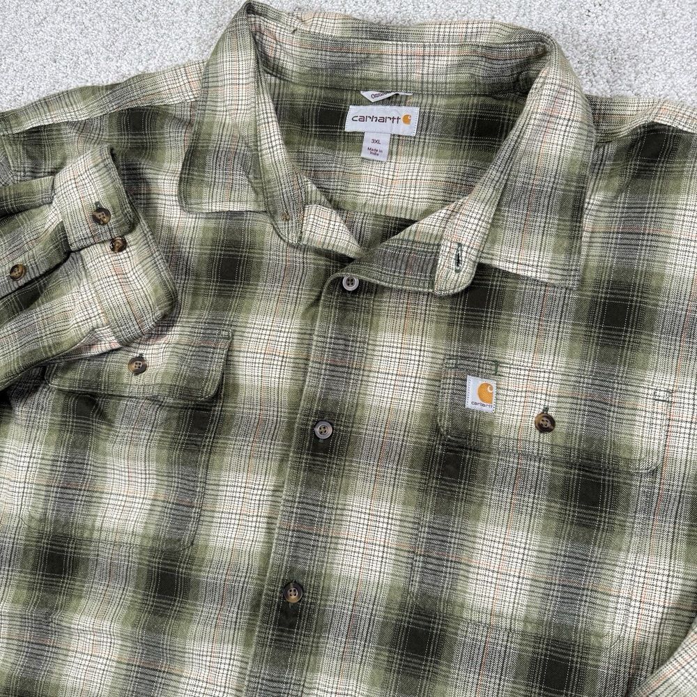 Carhartt Men's‎ Loose Fit Heavyweight Flannel Long Sleeve Plaid Shirt 3xl